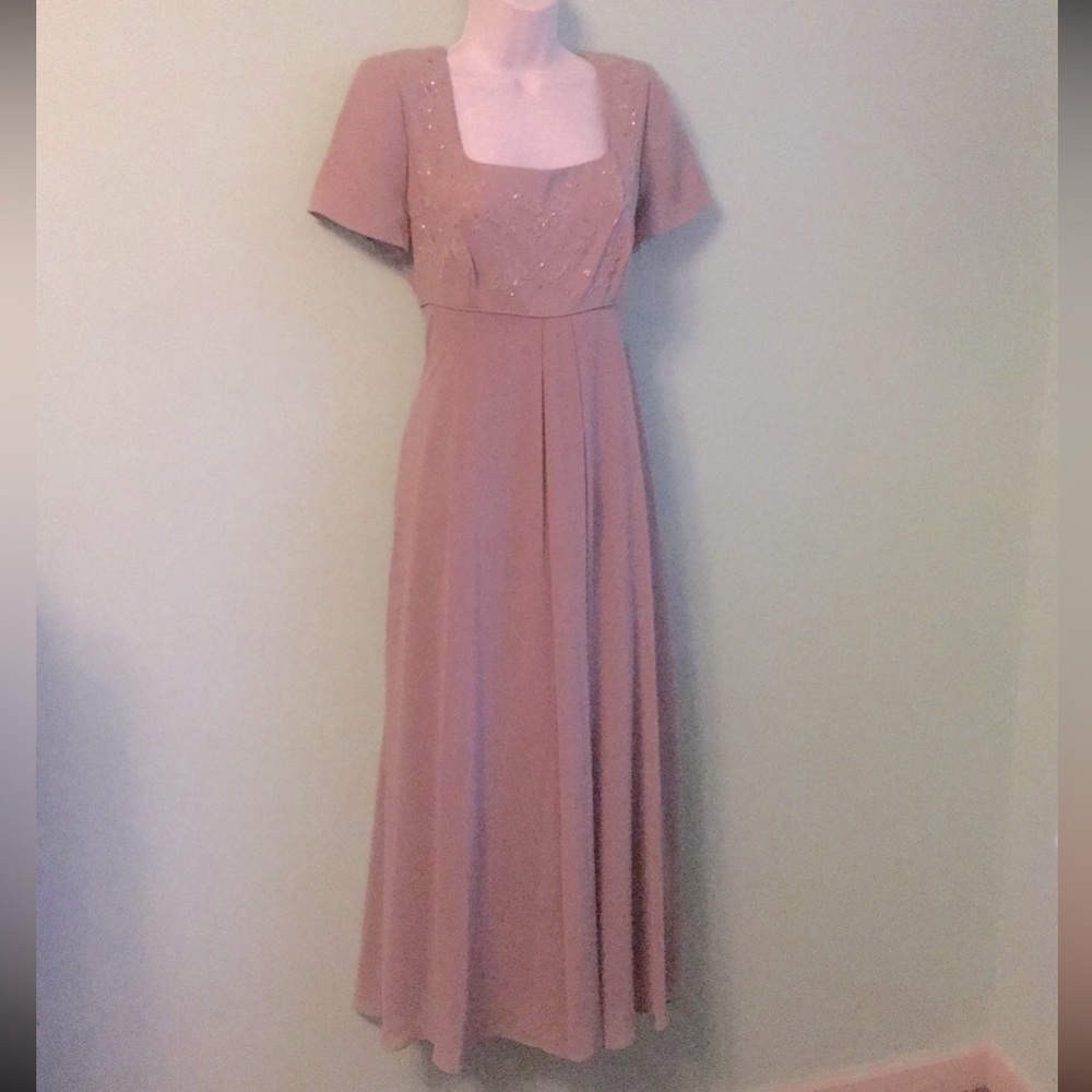 Liz Claiborne Night Beaded Maxi Dress Sz 10